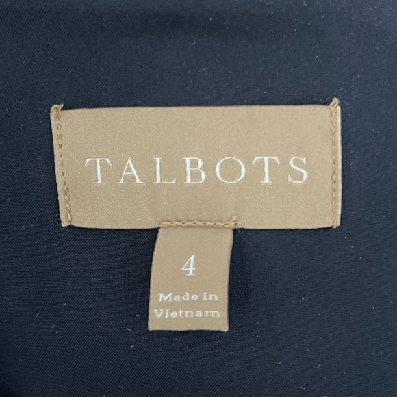 Talbots Button Detailed Navy Sheath Dress | Size 4 - Picture 3 of 3